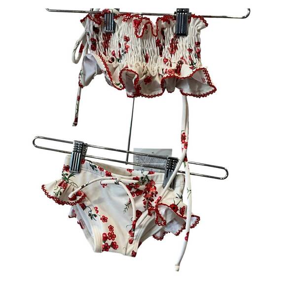 NEW SUBMARINE girl's shady bikini in fresia red